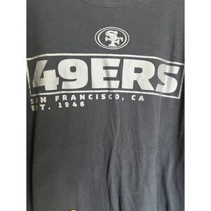 NFL San Francisco 49ers Long Sleeve T-Shirt Mens XL Black Silver Graphic Tee